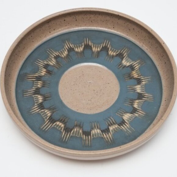 Vintage MCM Abstract Handcrafted Stoneware Studio Pottery Dish - Picture 5 of 6